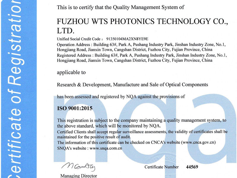 انتقلت WTS بنجاح من ISO 9001:2008 إلى ISO 9001:2015.